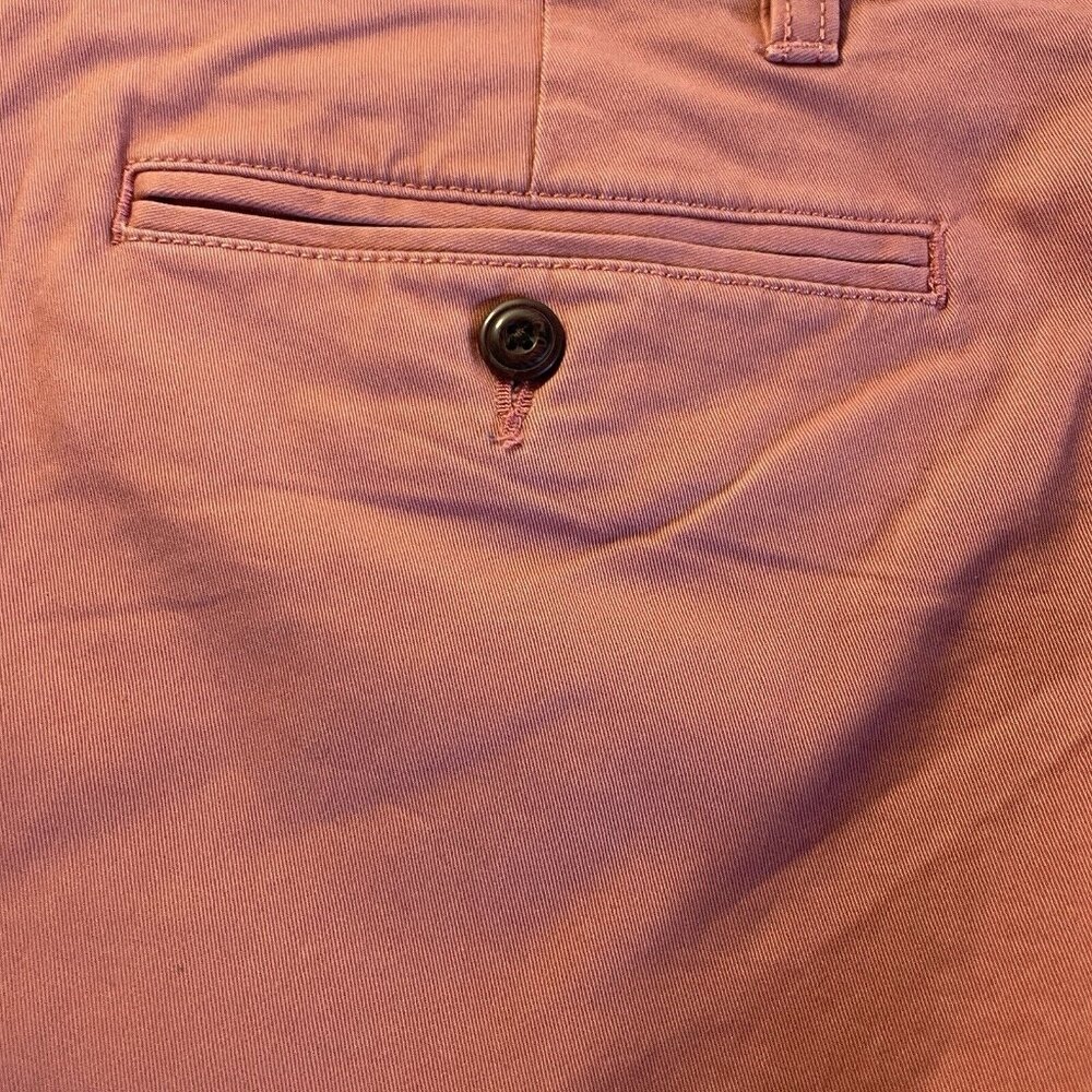 LL Bean Shorts Mens 40 Pink Lakewashed Chino Cotton Blend Comfort Golf Casual - Picture 6 of 9